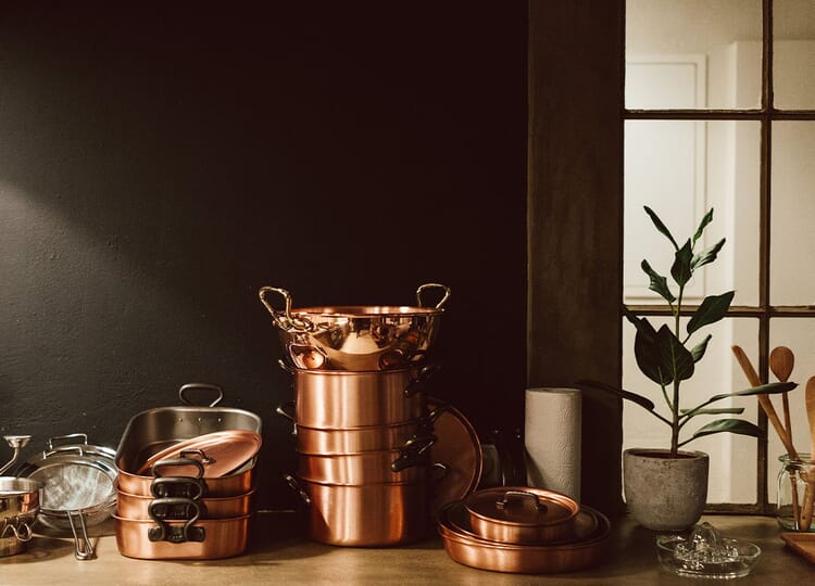 Cooking and baking with copper utensils