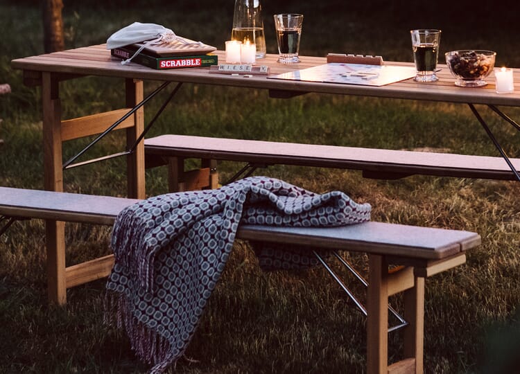 Tafel in de tuin