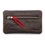 Key and Coin Pouch Supercourse Dark Brown/Red