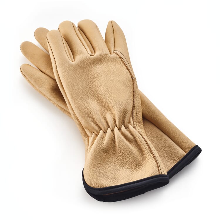 Gardening Glove Made of Leather, Ochre