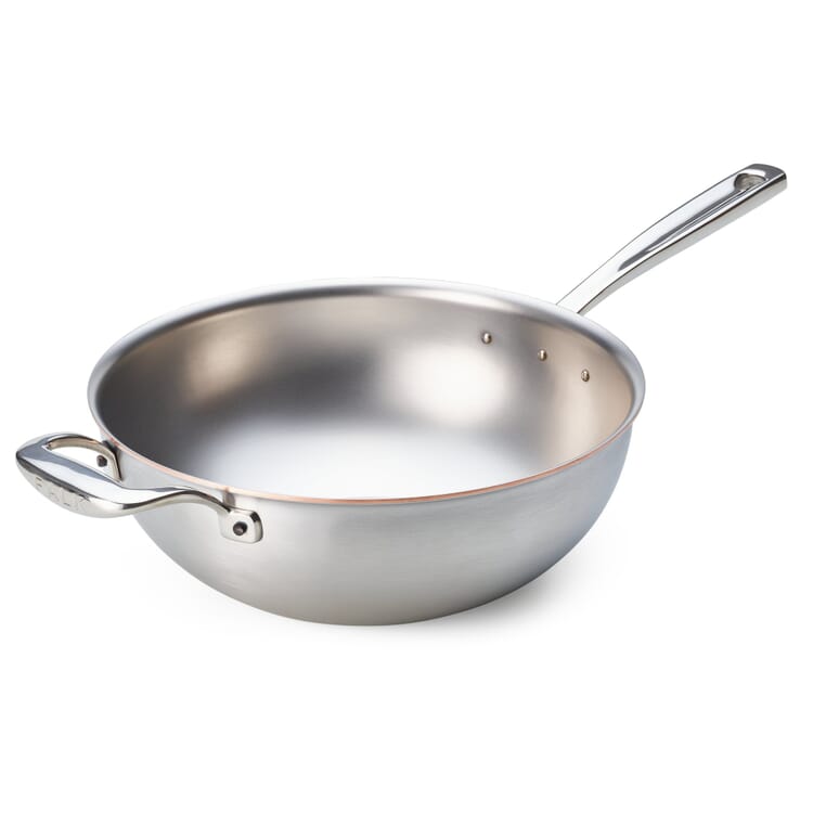 Risotto-pan of wok met koperen kern