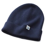 Bonnet tricoté en laine mérinos Bleu foncé