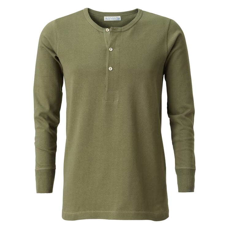 Mens Shirt Jersey Long Sleeve, Green