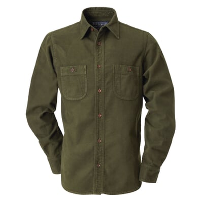 Moleskin shirt, Dark green | Manufactum