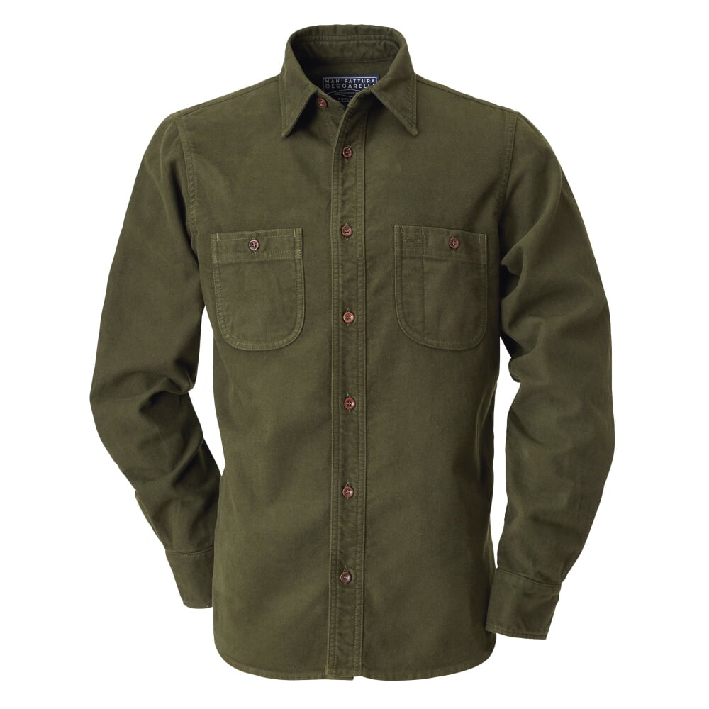 Moleskin shirt, Dark green Manufactum