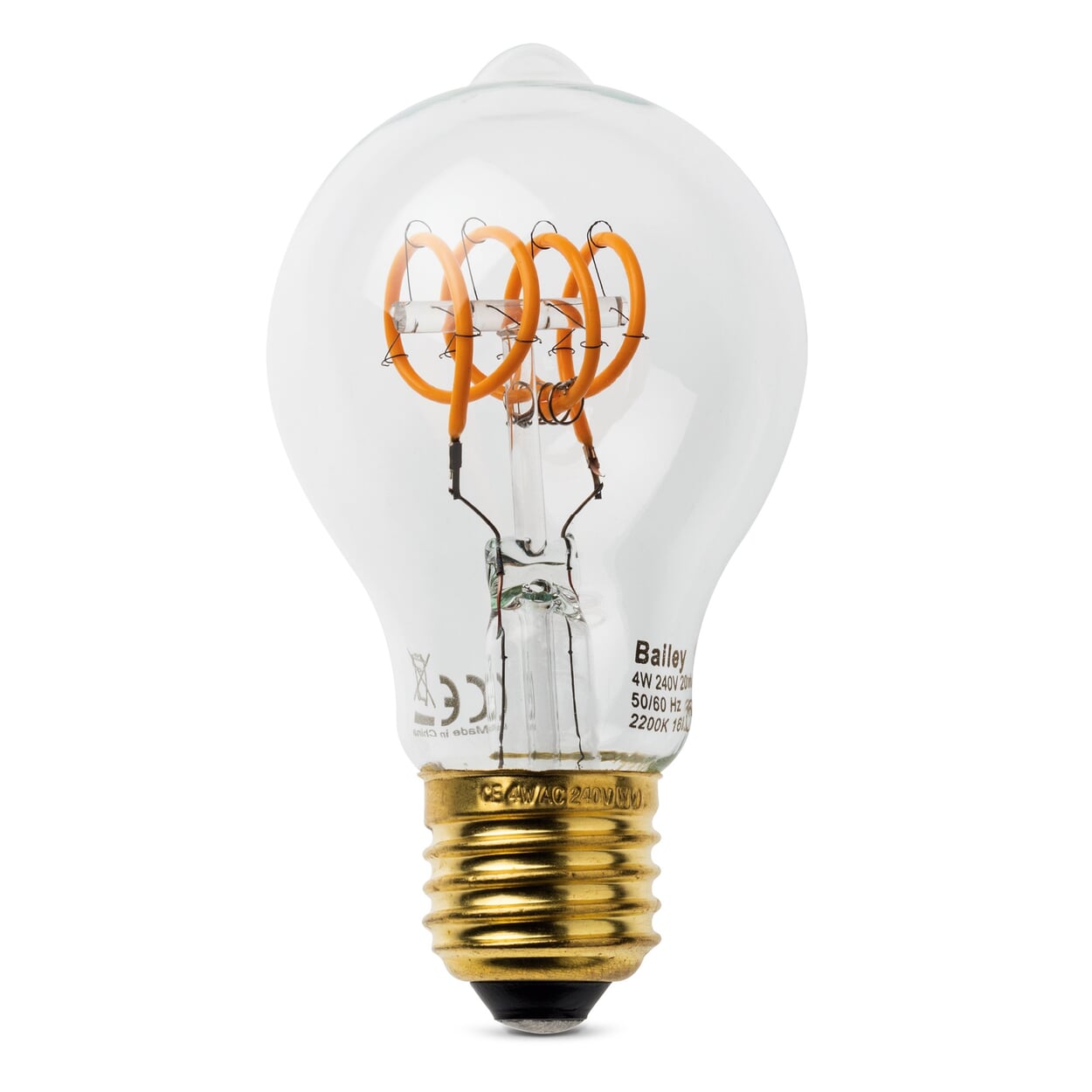 LED Filament Light Bulb Coil Filament, Pear Shape Manufactum