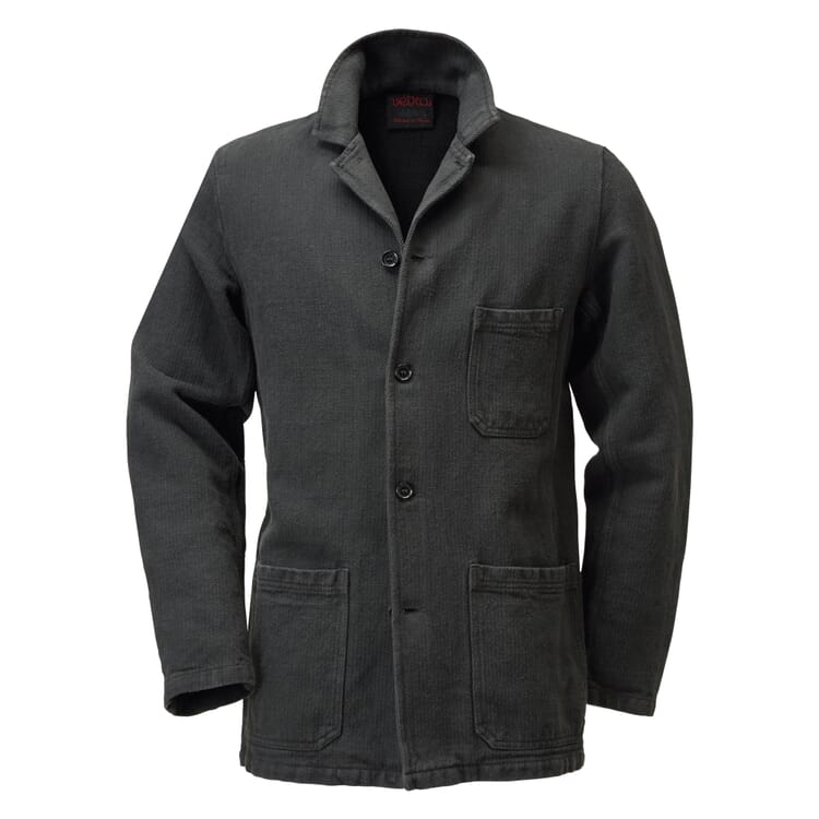 Men’s Jacket Made of Cotton and Linen, Graphite