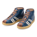 Leather Sports Shoes “Trainer” by Zeha Medium Blue