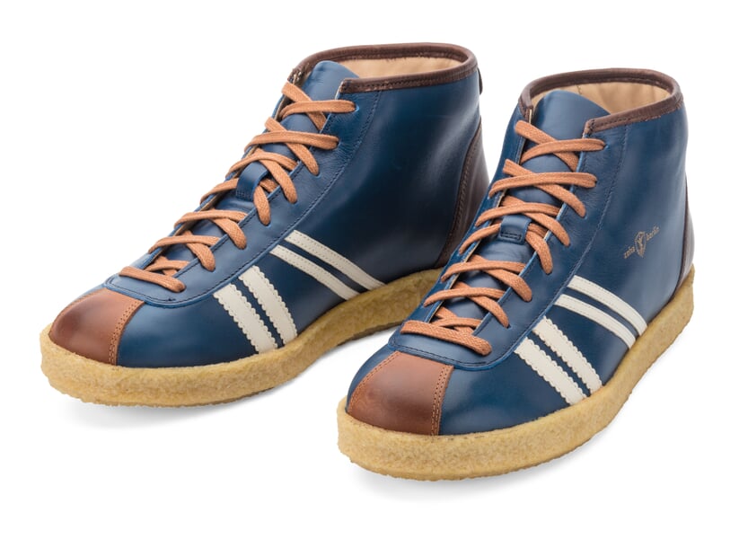 Leren sportschoen Trainer Medium blauw