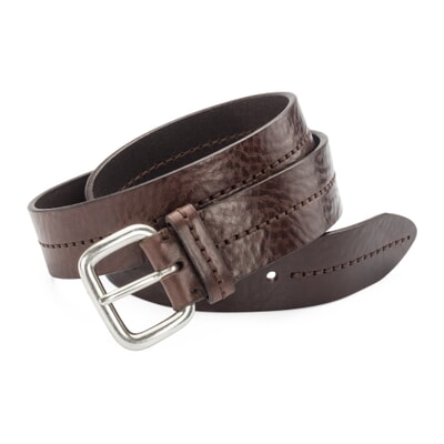 Belt goat sewn, Dark brown Manufactum - Main Image