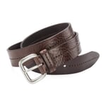 Double Stitched Belt Dark brown