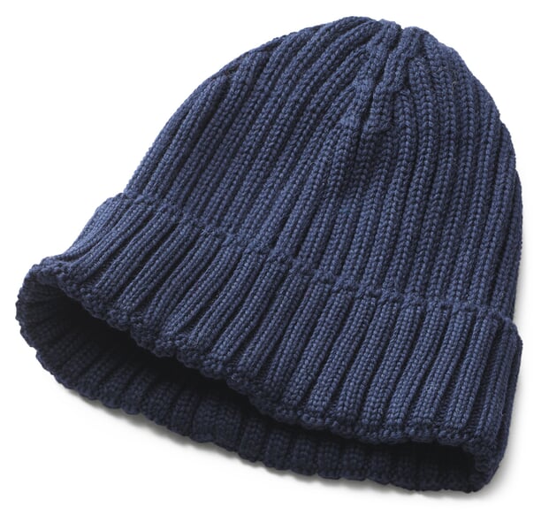 Bonnet pour homme à revers Marine