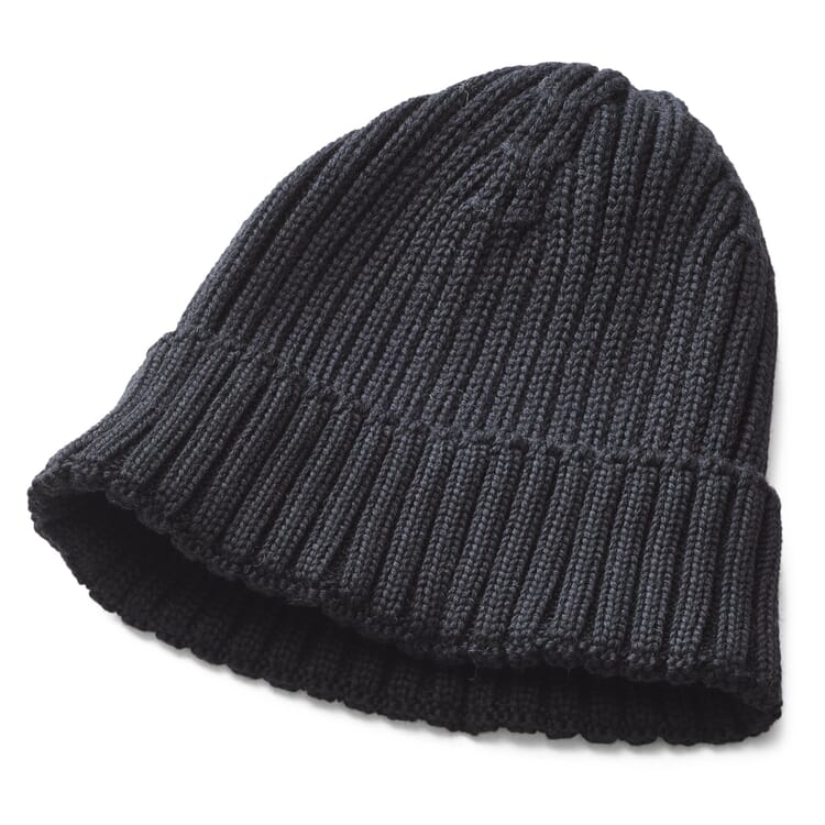 Bonnet pour homme à revers, Noir