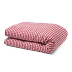 Duvet Case Made of Flannel in Hochficht Check Pattern Red 135 × 200 cm