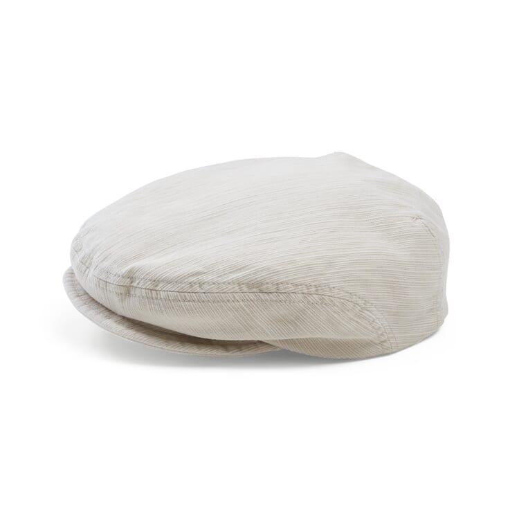 Men’s Flat Cap Made of Cotton by Mayser, Light Beige