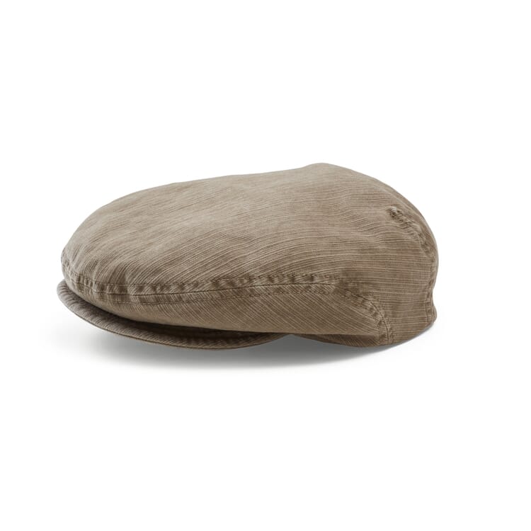 Men’s Flat Cap Made of Cotton by Mayser, Light Brown