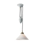 Højdejusterbar spisebordslampe i messing