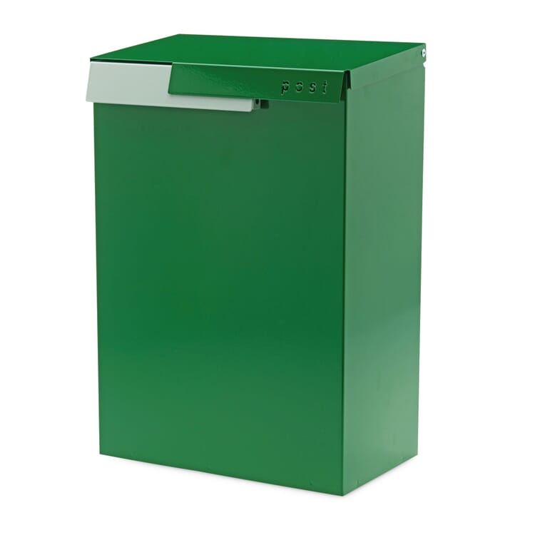 Boîte aux lettres Cato, Vert / aluminium blanc