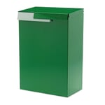 Letterbox Cato Green NCS S5540-G / White Aluminium RAL 9006