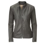Hack ladies cowhide jacket gray Gray