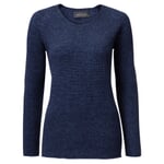 Seldom Damenpullover Reiskornoptik Blau