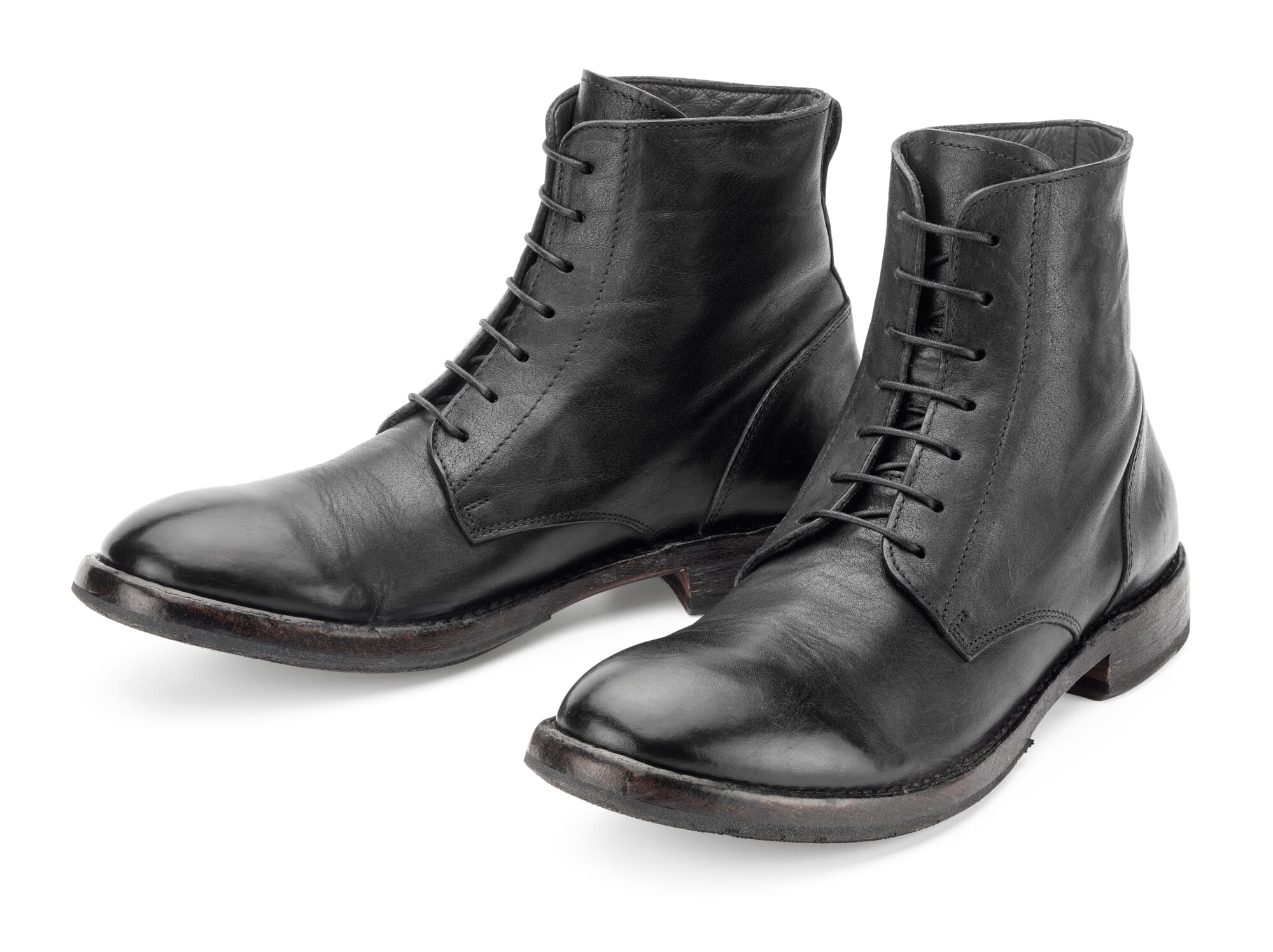 Set up the table work chief Men's Calf Leather Boots, Black | Manufactum