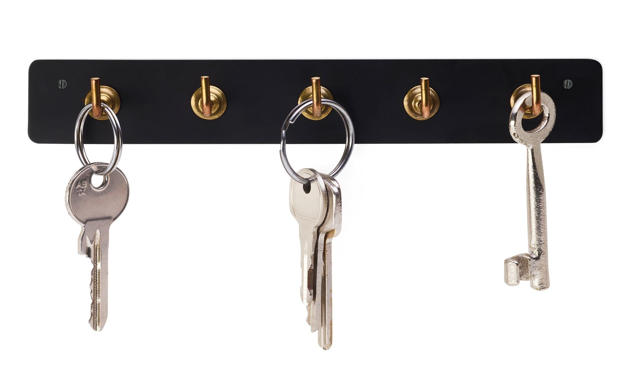 Minimalistische Schlüsselplatine ohne Markierung Selbstklebende  Schlüsselleiste Schlüsseltafel mit vier Schlüsselhaken für die  Schlüsselaufbewahrung Weiß
