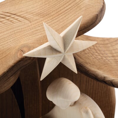 Krippenset handgeschnitzt Ahorn-Nussbaum | Manufactum