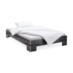Bed strap bed black 160x200cm straps black