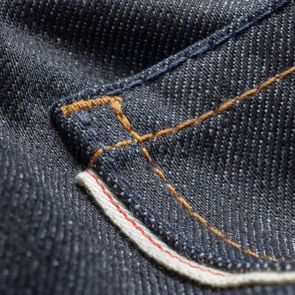 Herrenjeans Straight Denim, Detailsicht