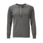 T-shirt Henley Gris mélangé