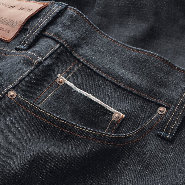 Herrenjeans schmal Denim, Detailsicht