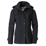 Ladies hooded jacket navy loden Dark blue