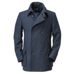 Men’s Pea Coat with Bellows Pockets Blue