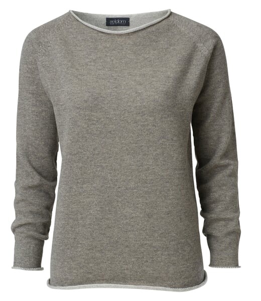 Dames Trui Merino Wol Beige bruin