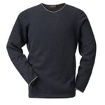 Maglione da uomo in lana merino Blu-marrone