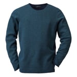 Herrenpullover Merinowolle Grünblau