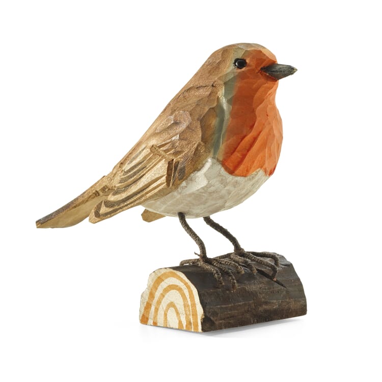 Robin lime wood hand carved