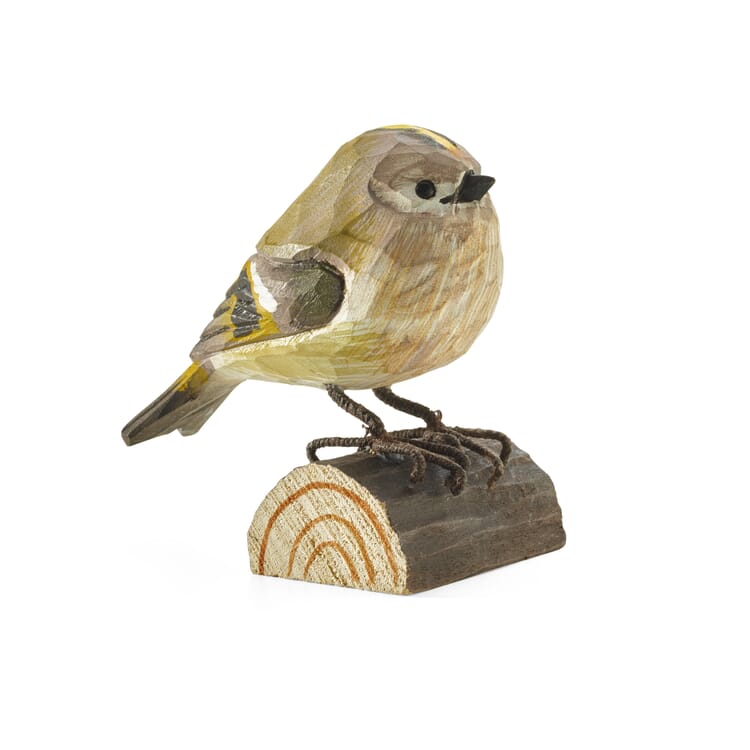 Goldcrest Hand-Carved from Lime Wood
