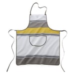 Apron Checked Pattern White and Yellow