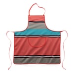 Apron Checked Pattern Coral and Blue