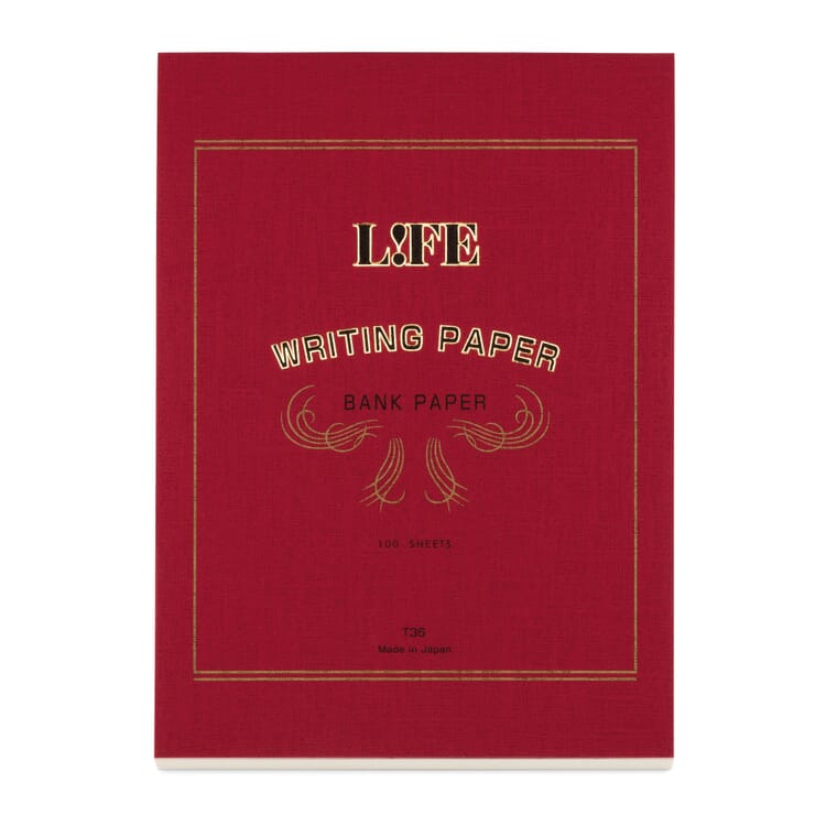 Bank Paper Writing Pad, Red