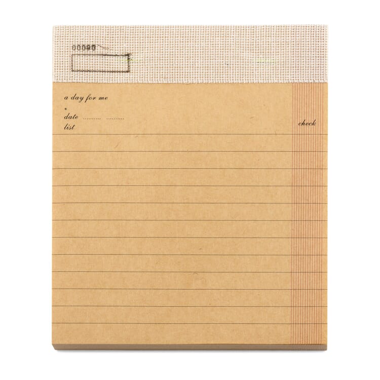 Check List Note Pad A5, Light Brown