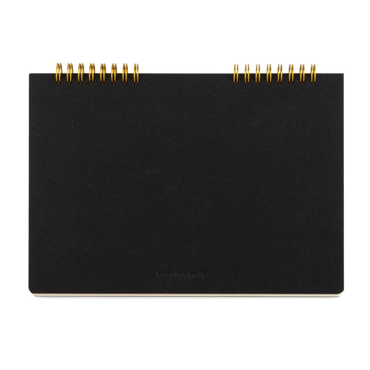 Spiralindbundet notesbog i liggende format, Ruled