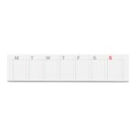 Weekly planner self-adhesive
