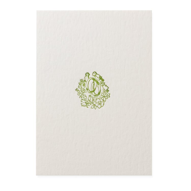 Grußkarte Buchdruck, Hochzeit