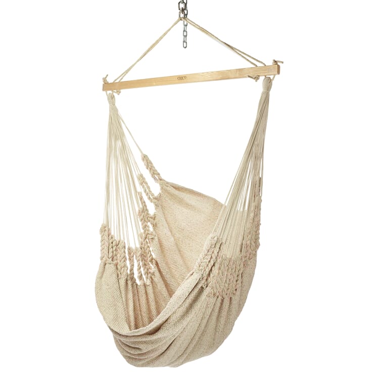 Sedia sospesa in cotone, Beige