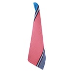 Tea Towel Chequers Coral and Blue