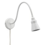 Gooseneck Wall Lamp Sleeve-Shaped Reflector White