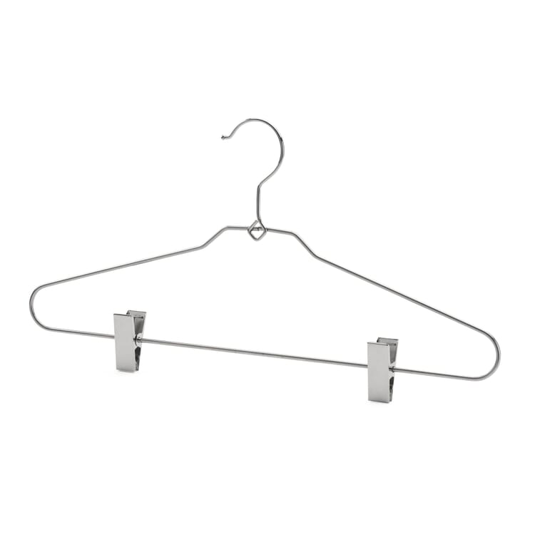 Percha de acero con pinzas
